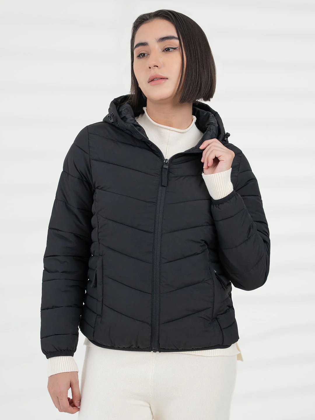 Women Black Heatseal Jacket | Everyday Functional Wear - Image 7