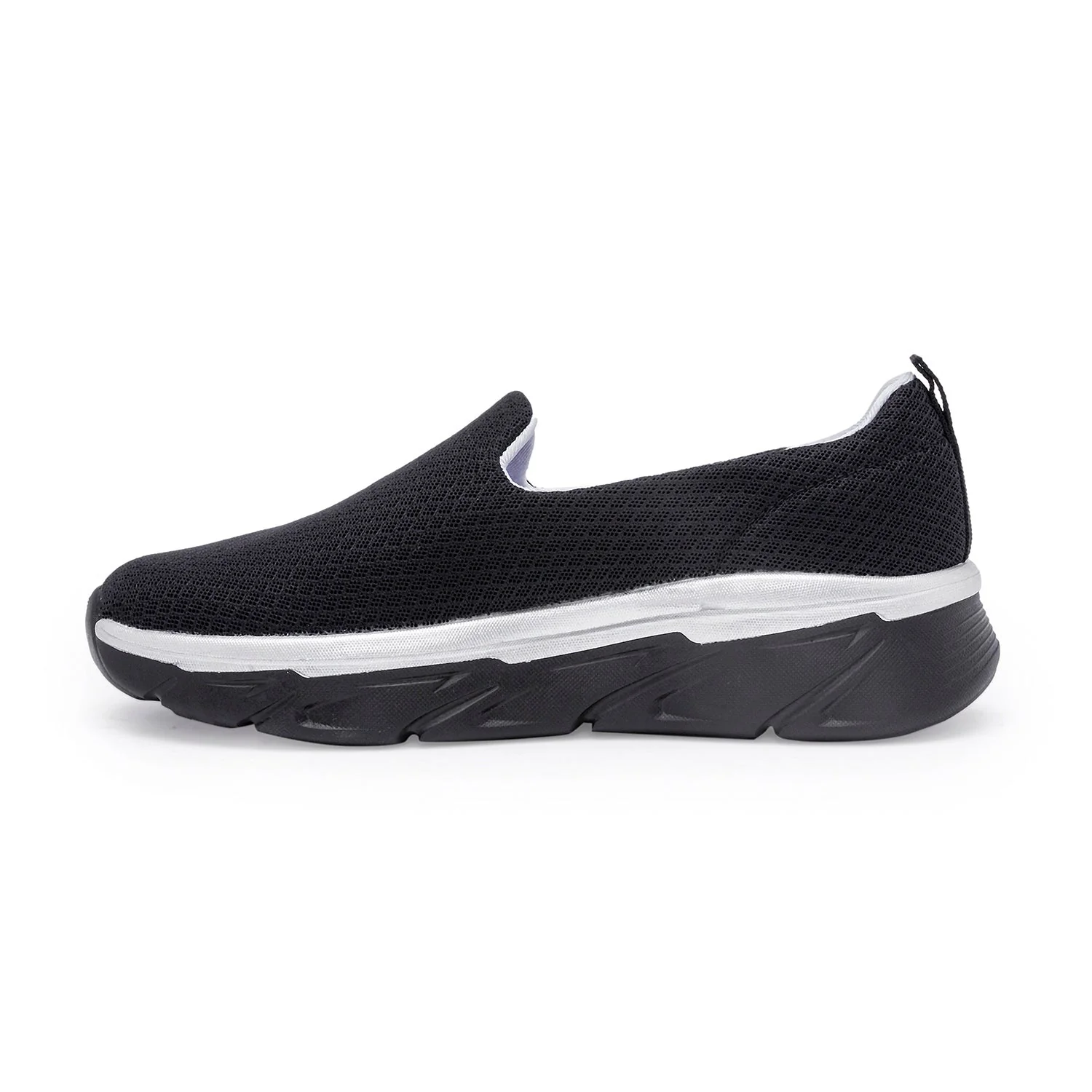 Women's Black Walking Slip-On Shoes for Lightweight Comfort - Image 3