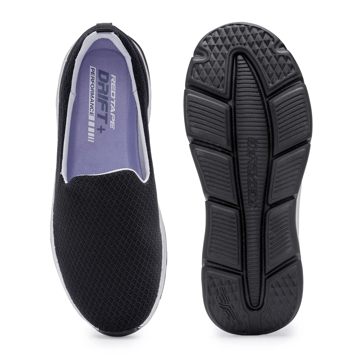 Women's Black Walking Slip-On Shoes for Lightweight Comfort - Image 5