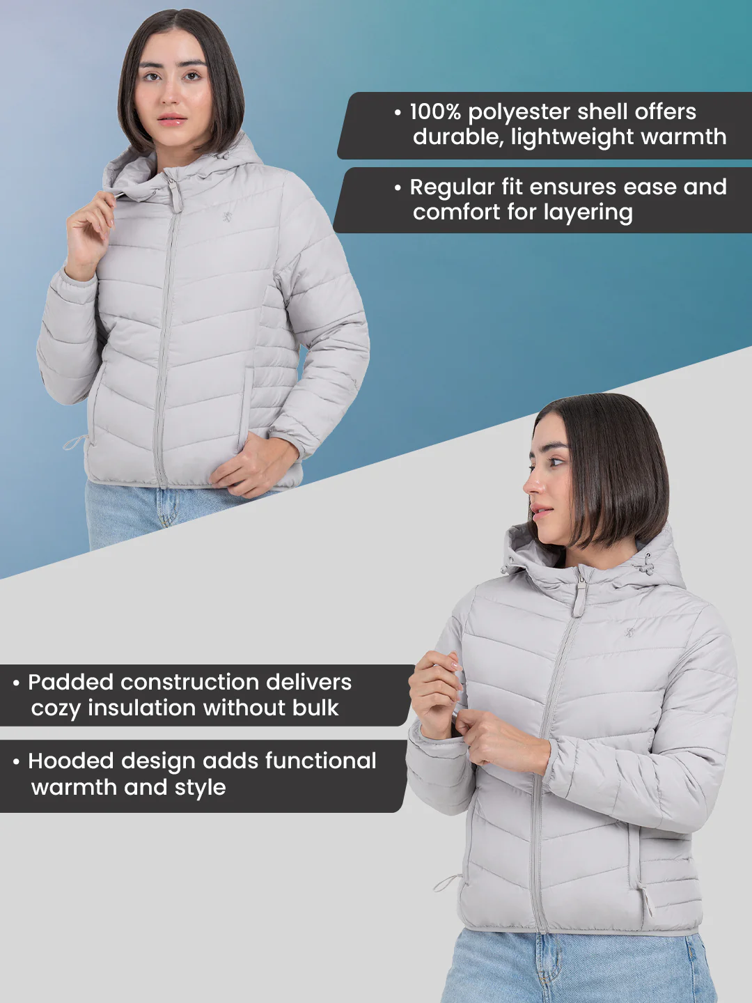 Women's Heat Tech Hooded Jacket for Warm Everyday Style - Image 2