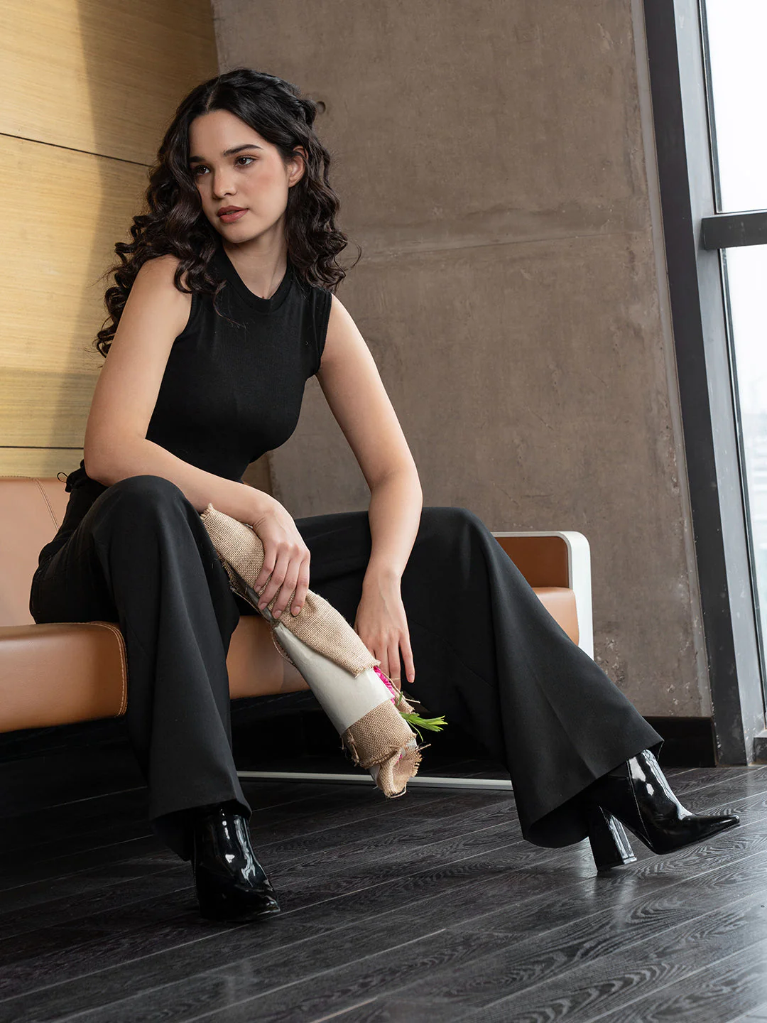 Womenâ€™s High Waist Wide Leg Trouser - Image 6