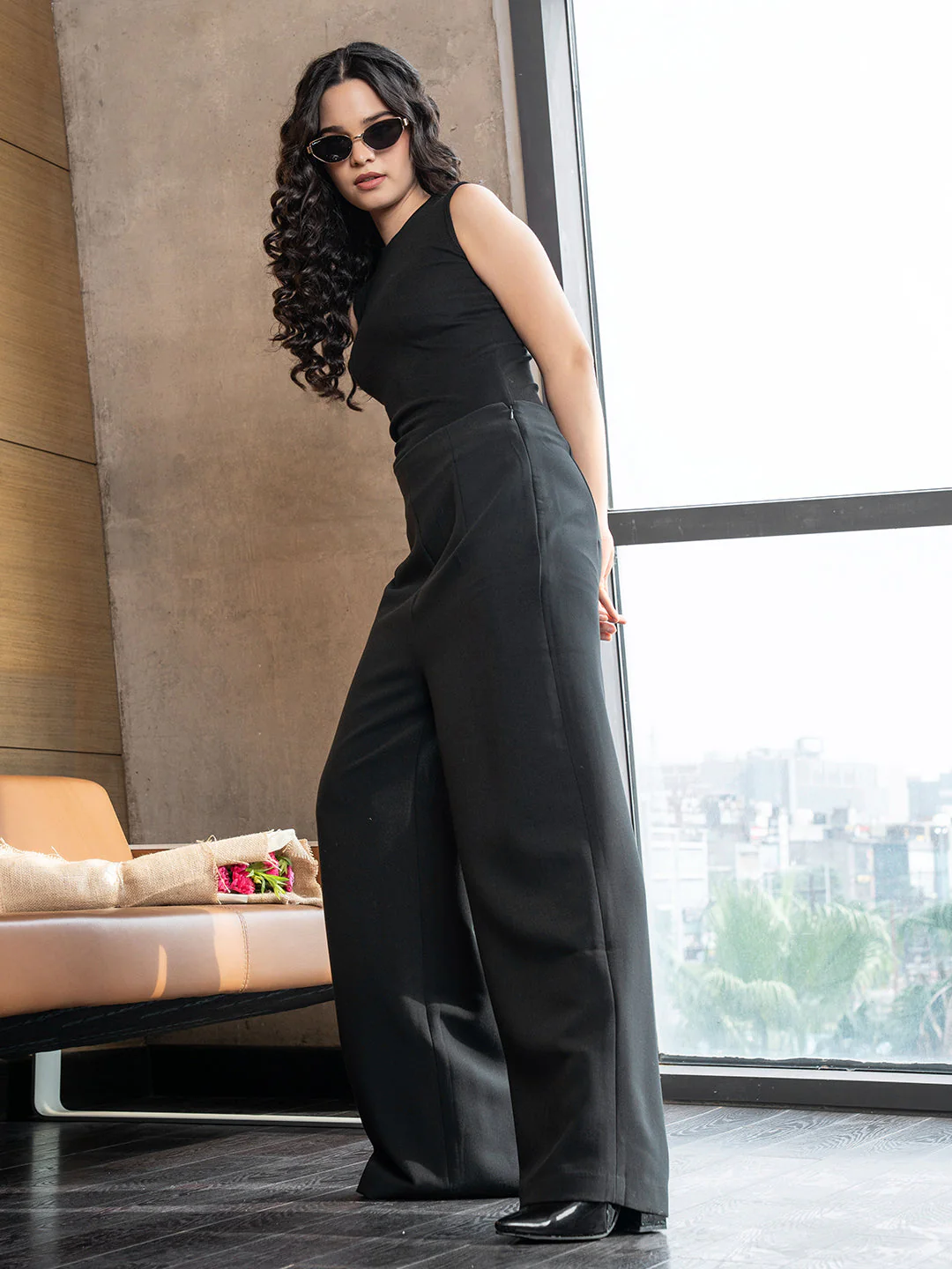 Womens High Waist Wide Leg Trouser - Image 6