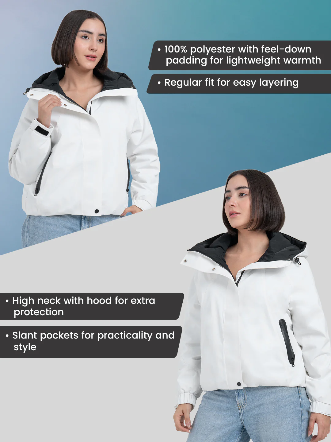 Women's Hooded Jacket for Everyday Warmth - Image 2
