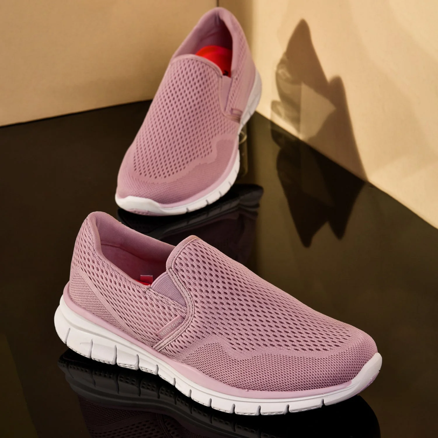 Women's Lilac Slip-On Walking Shoes for Active Comfort - Image 6
