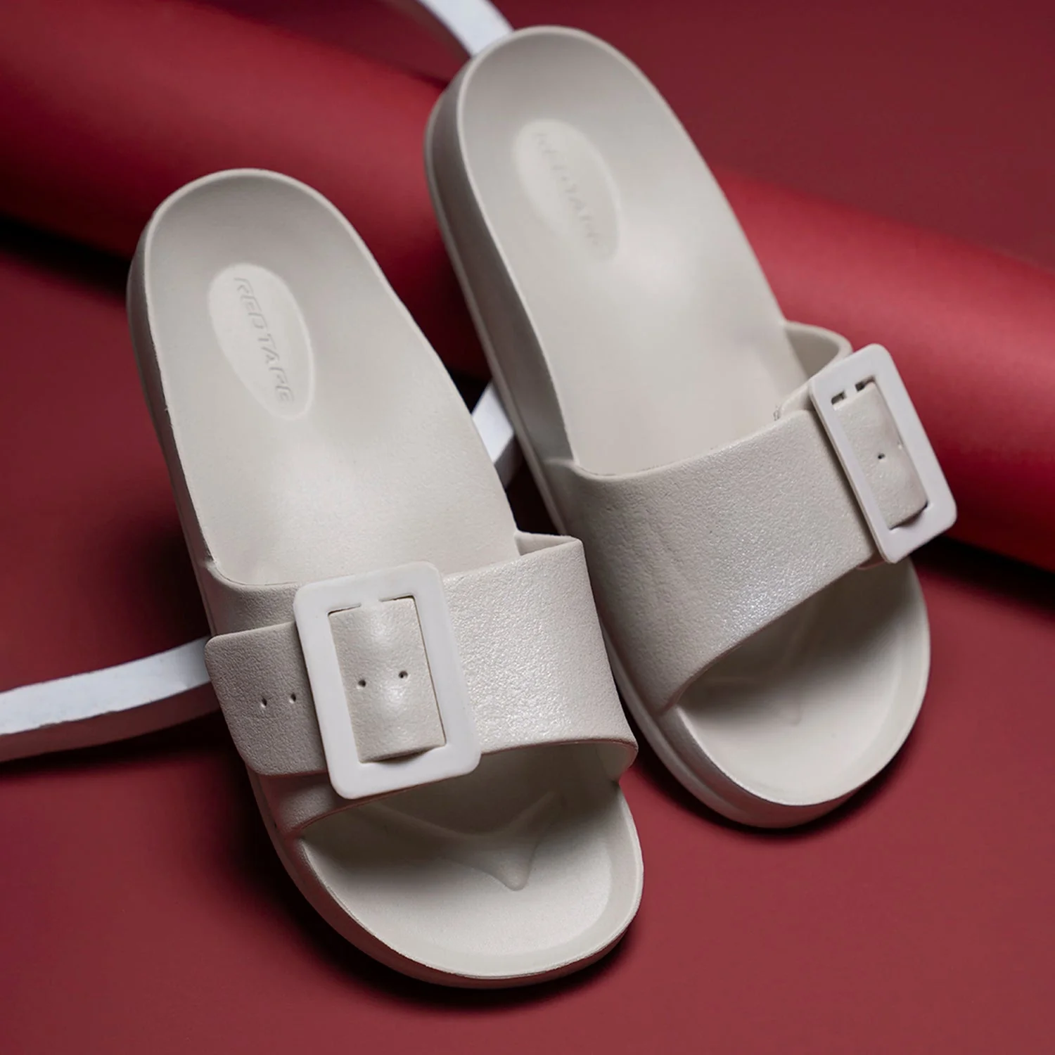 Women's Metallic Beige EVA Sliders for Everyday Casual Comfort - Image 6