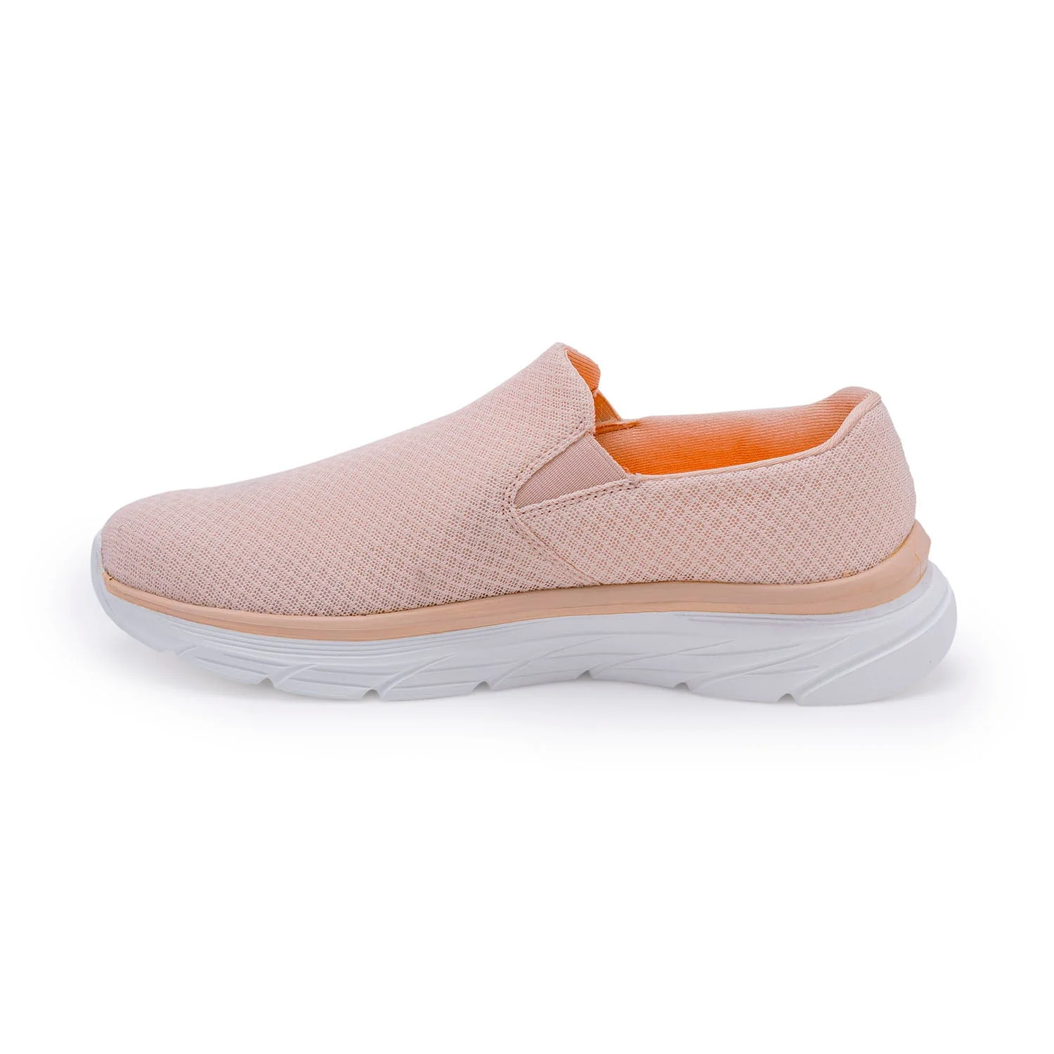 Women's Peach Slip-On Walking Shoes for Everyday Ease - Image 3