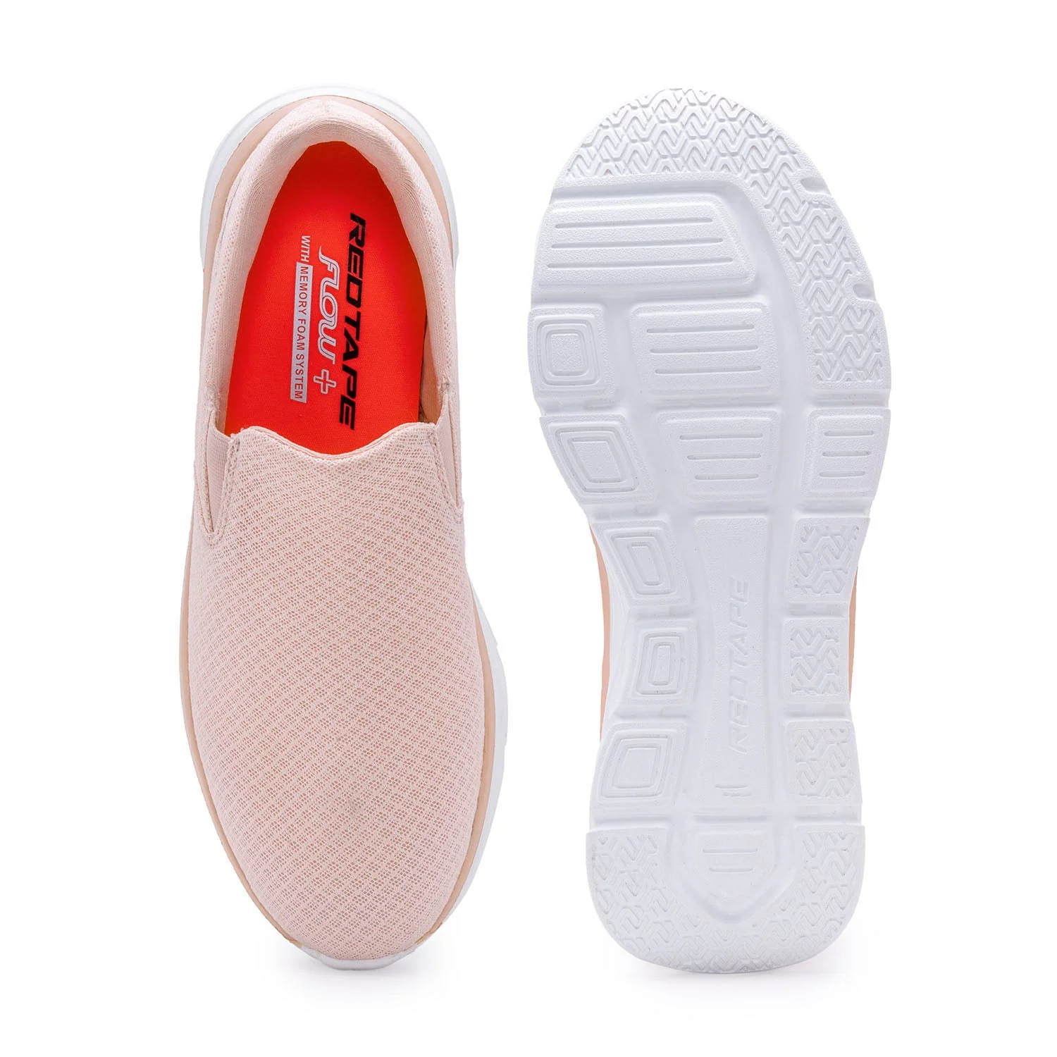 Women's Peach Slip-On Walking Shoes for Everyday Ease - Image 5