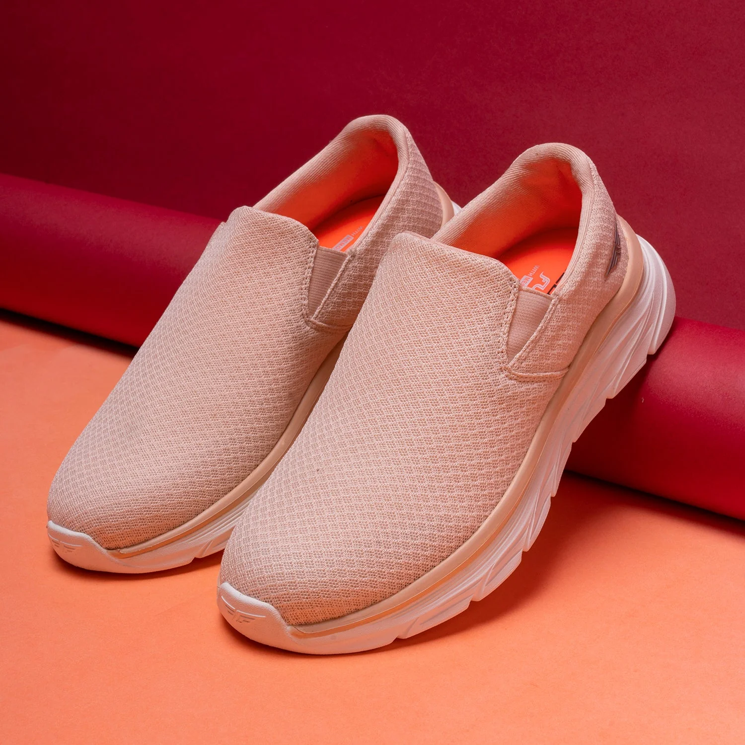 Women's Peach Slip-On Walking Shoes for Everyday Ease - Image 6