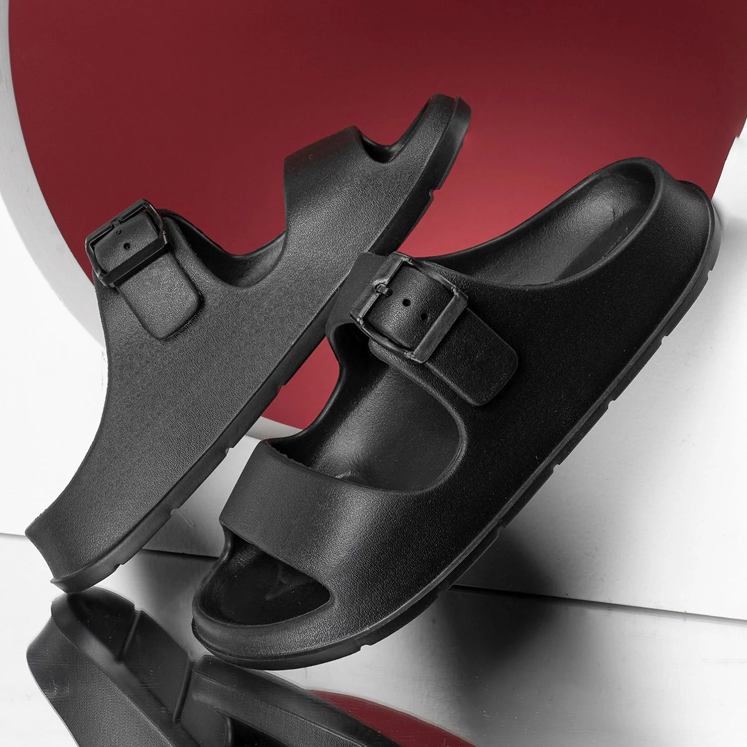 Women's  Pool Sliders with Buckle for Casual Everyday Comfort - Image 6
