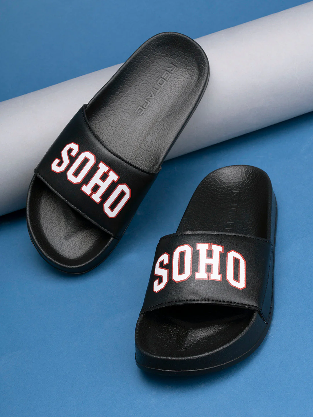 Womens Sliders in Black | Casual Pool Sliders - Image 6