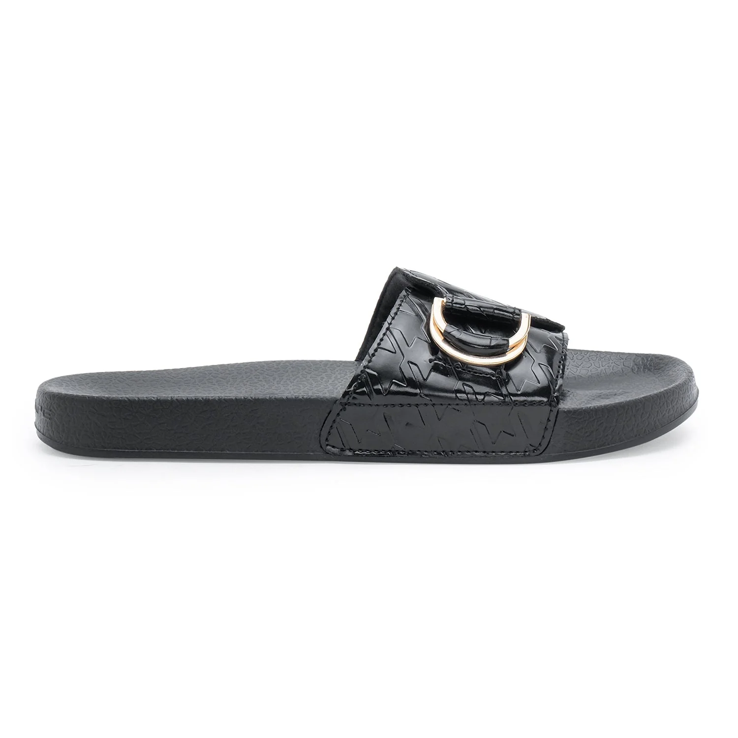 Womens Sliders in Black | Casual Pool Sliders - Image 2