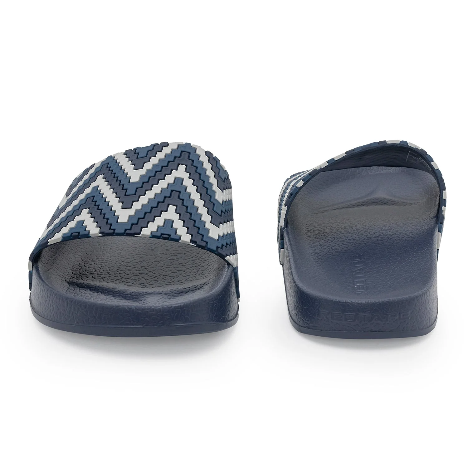 Womens Sliders in Blue and White | Casual Pool Sliders - Image 4