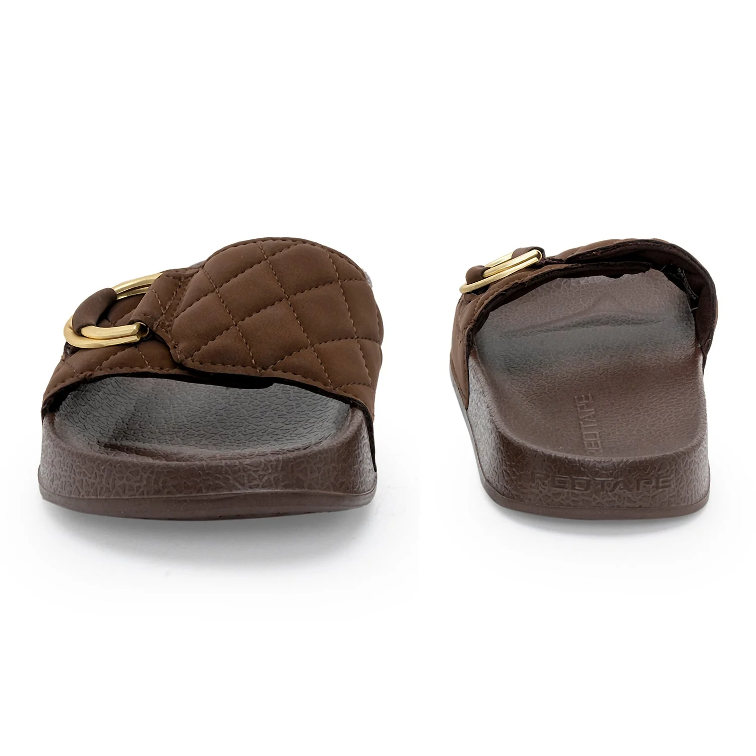 Womens Sliders in Brown | Casual Pool Sliders - Image 5