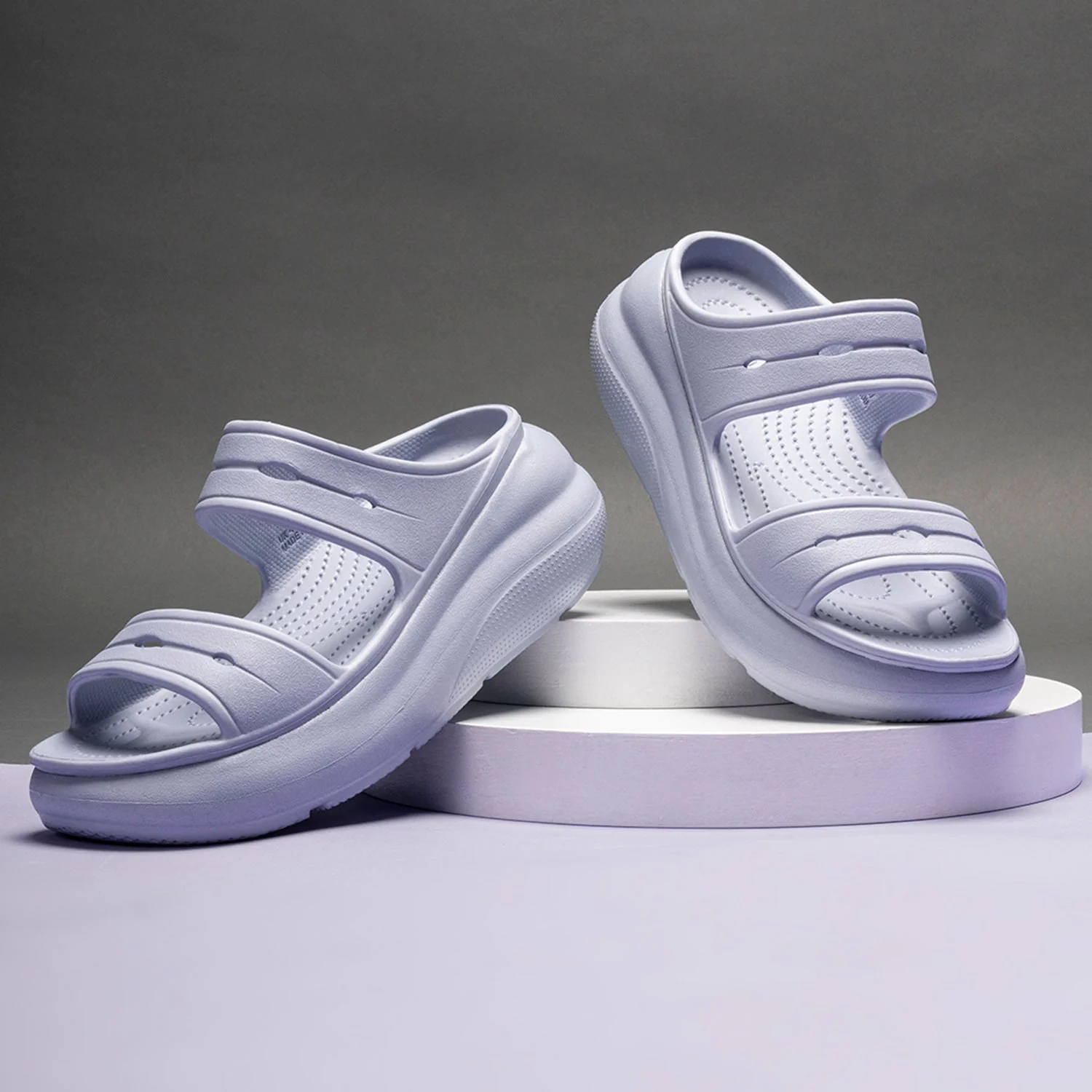 Womens Sliders in Dusty Blue | Casual Pool Sliders - Image 6