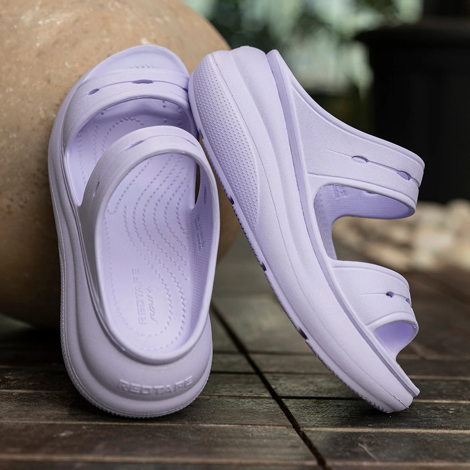 Womens Sliders in Lavender | Casual Pool Sliders - Image 6