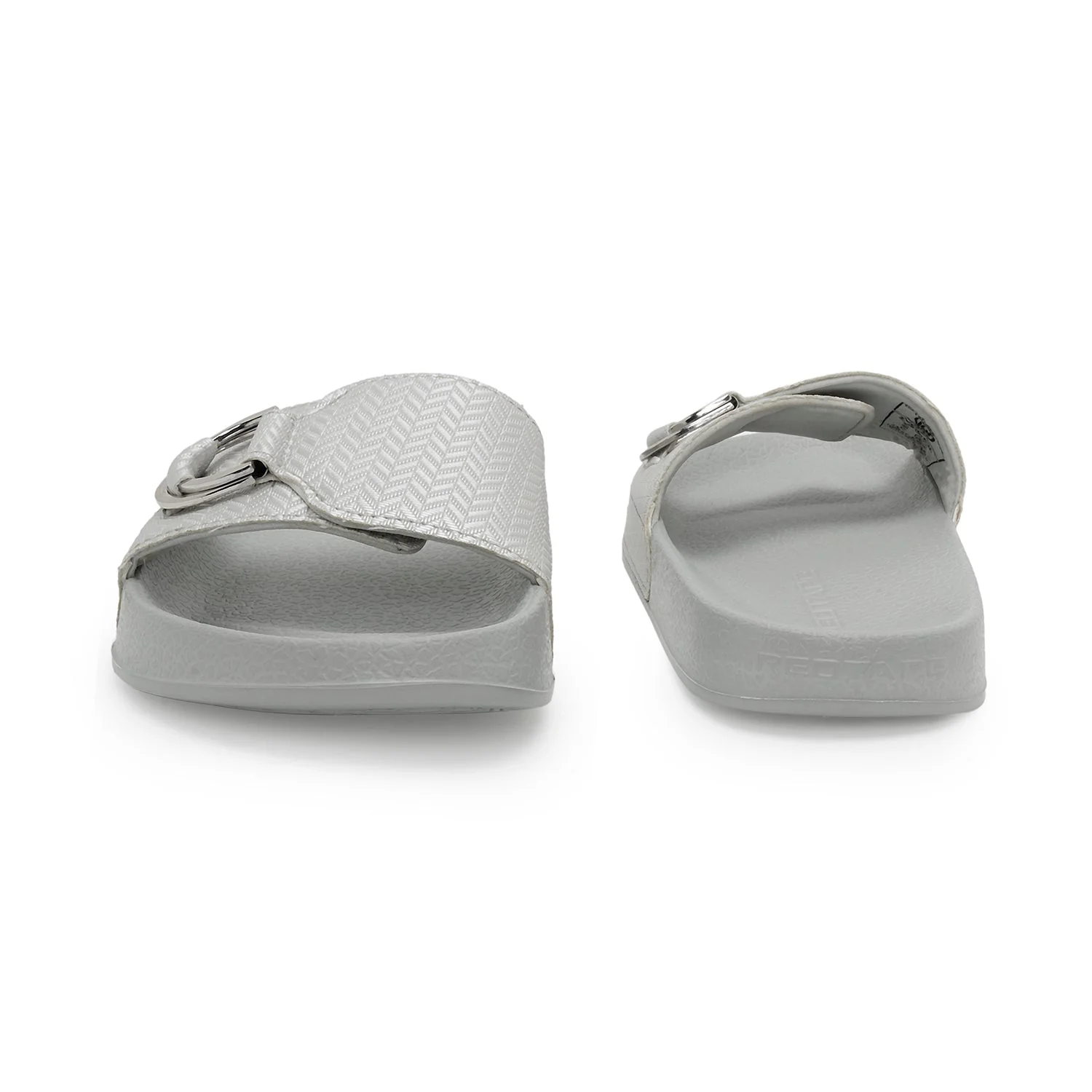 Womens Sliders in Light Grey | Casual Pool Sliders - Image 4