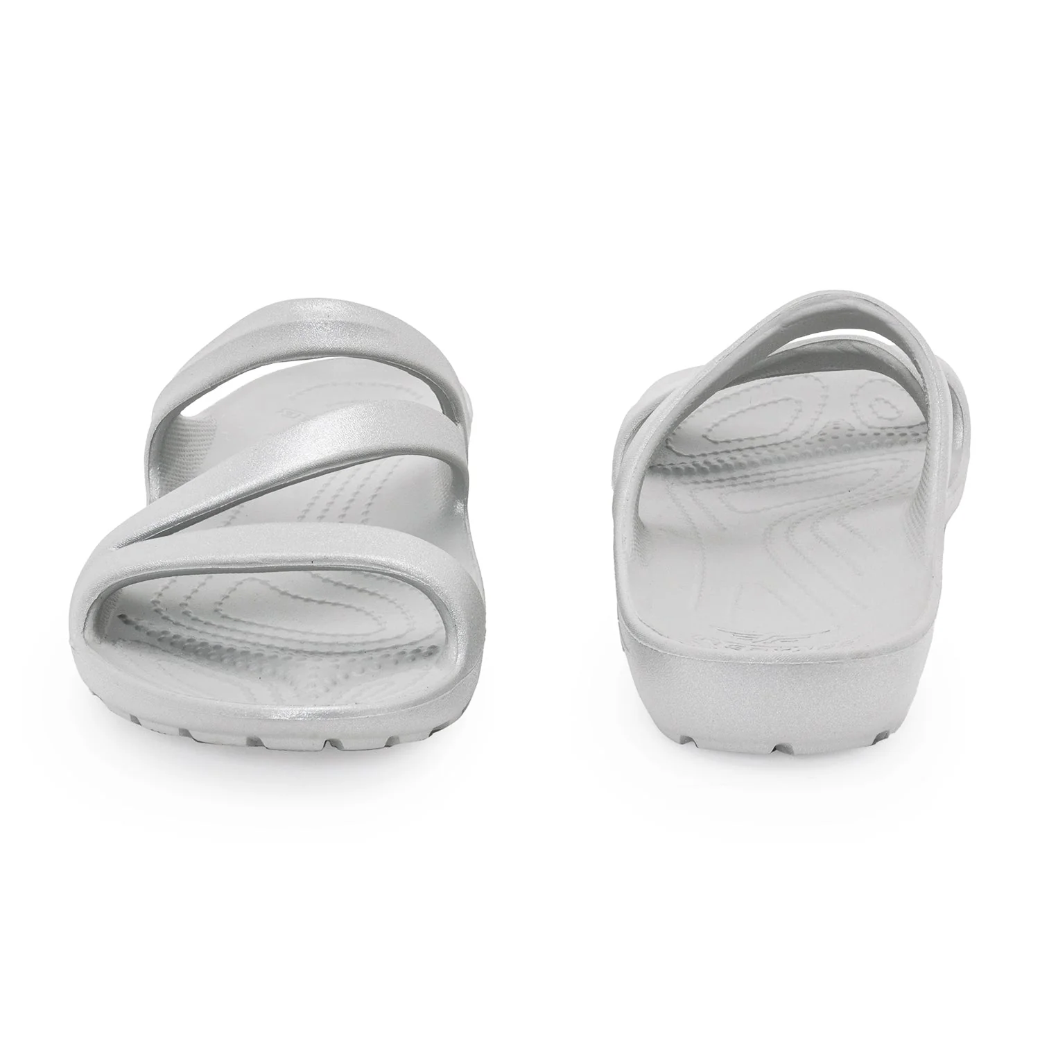 Womens Sliders in Light Grey | Casual Pool Sliders - Image 4