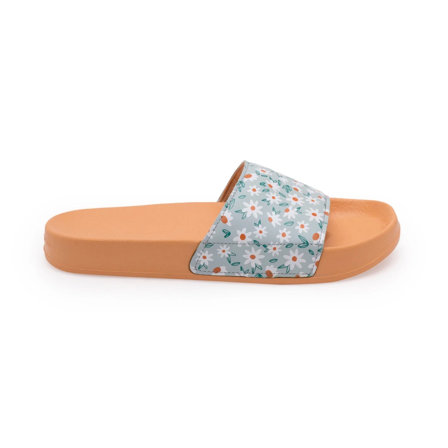 Women's Sliders in Light Orange | Casual Pool Sliders - Image 2