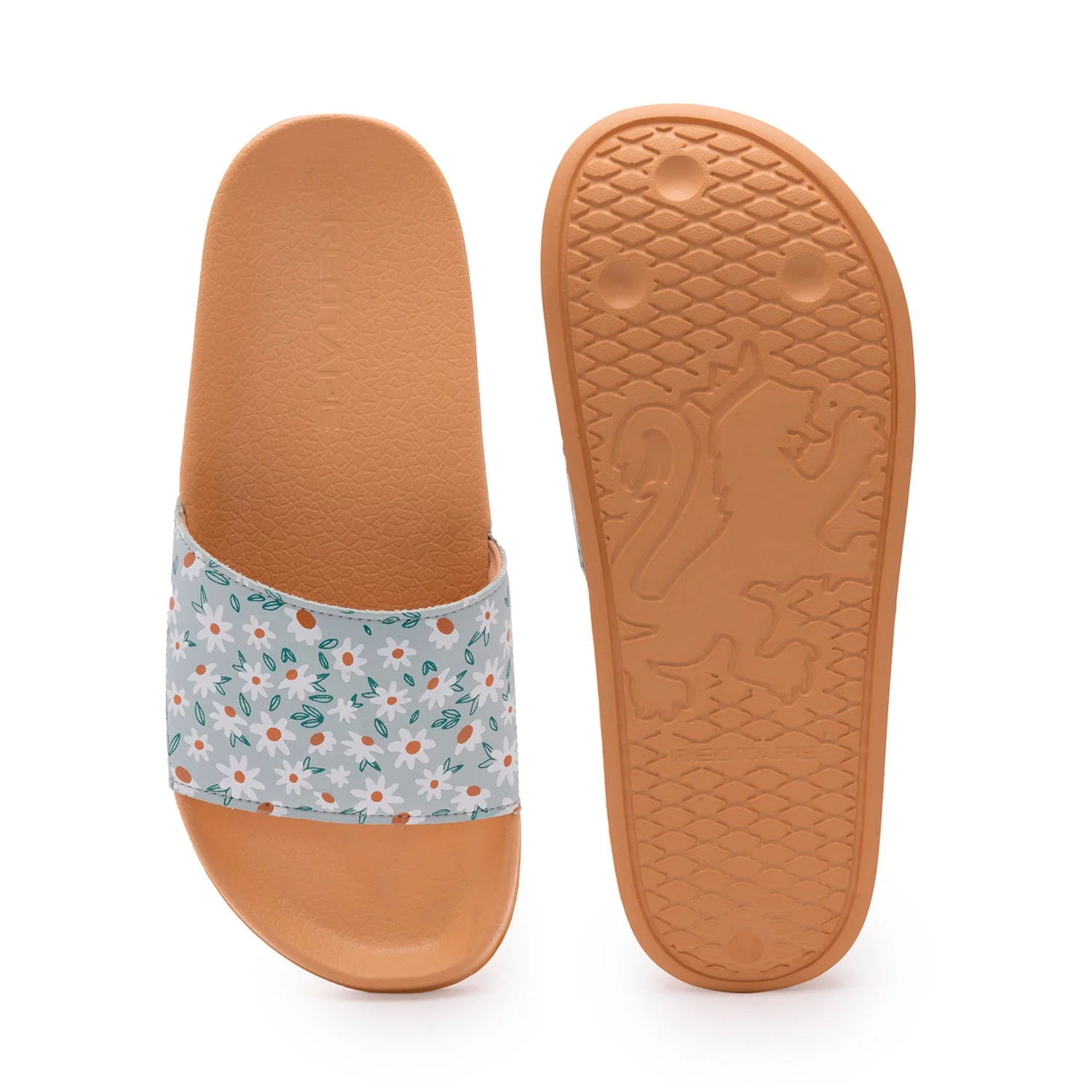 Women's Sliders in Light Orange | Casual Pool Sliders - Image 5