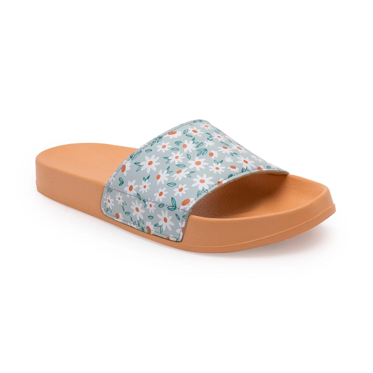 Women's Sliders in Light Orange | Casual Pool Sliders - Image 7