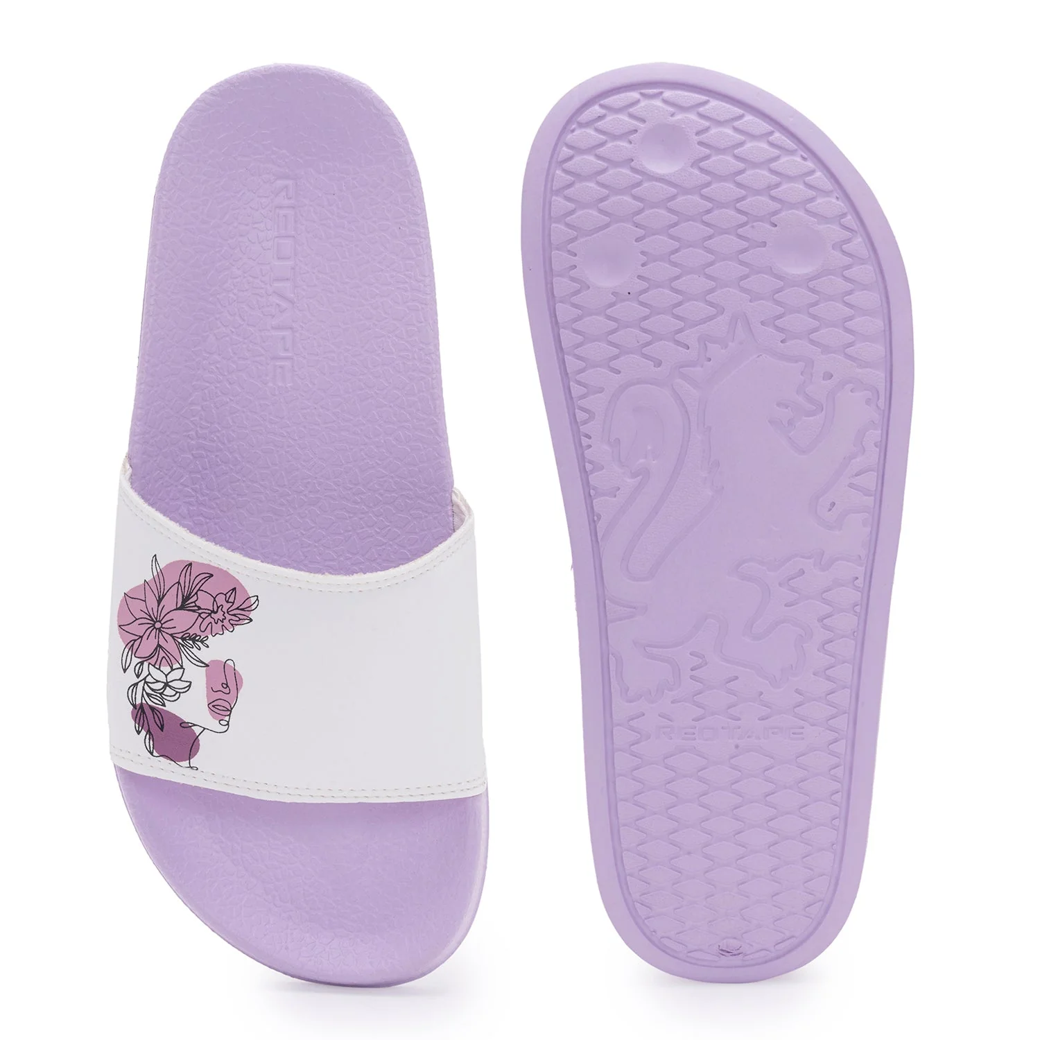 Womens Sliders in Lilac | Casual Pool Sliders - Image 4