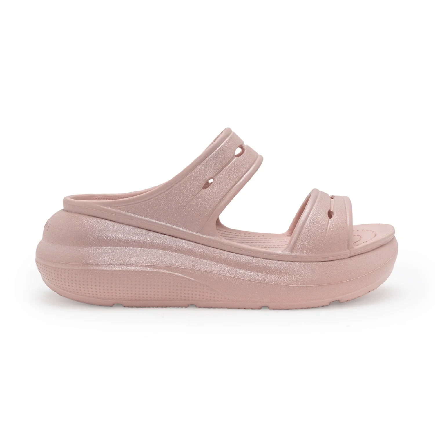 Womens Sliders in Metallic Pink | Casual Pool Sliders - Image 2
