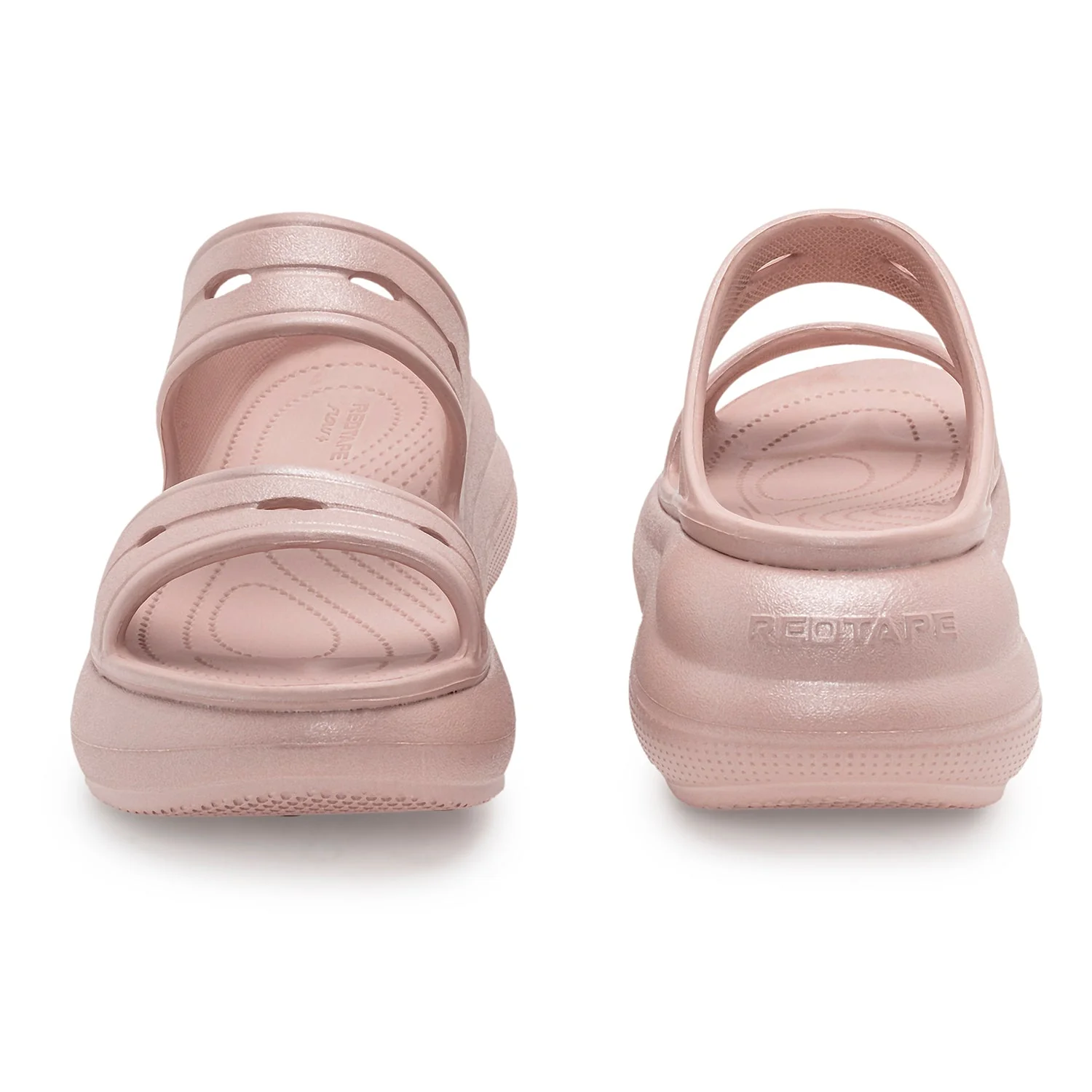 Womens Sliders in Metallic Pink | Casual Pool Sliders - Image 4