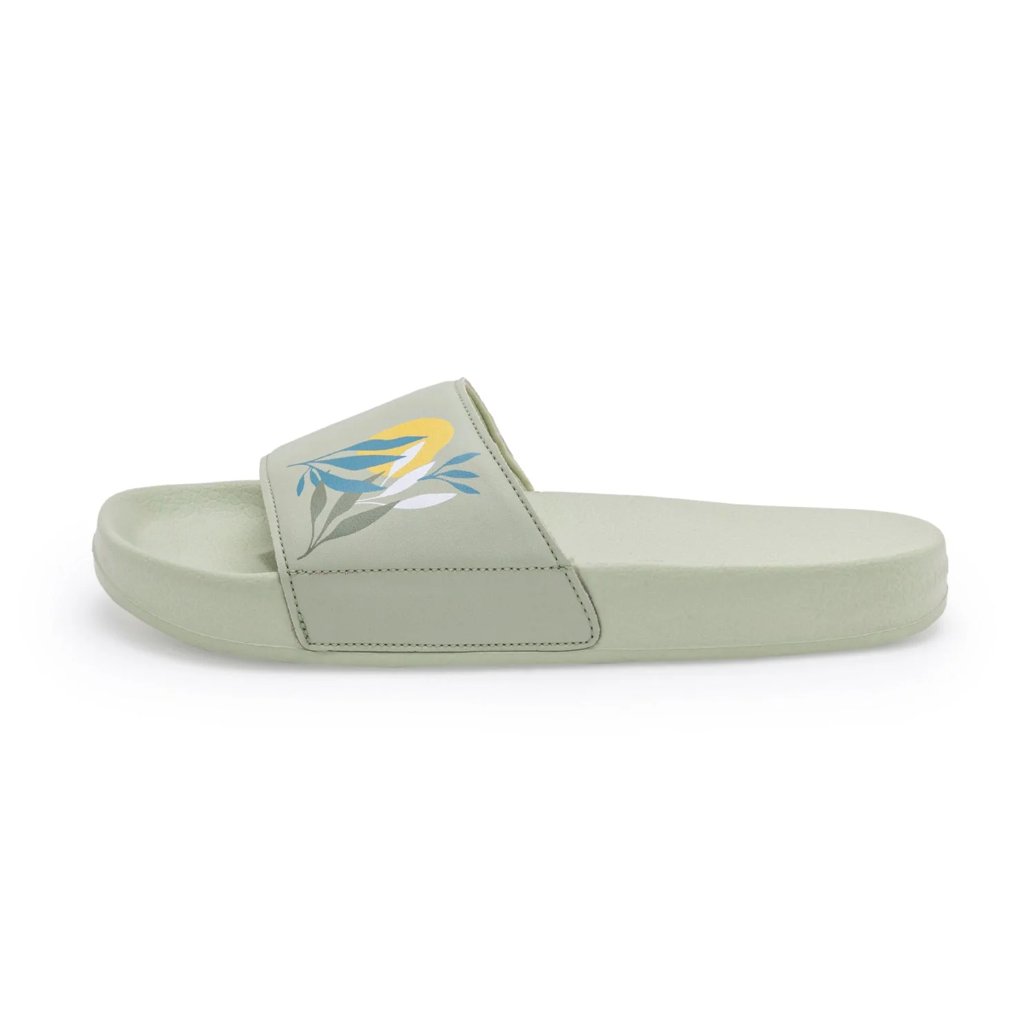Womens Sliders in Mint Green | Casual Pool Sliders - Image 3
