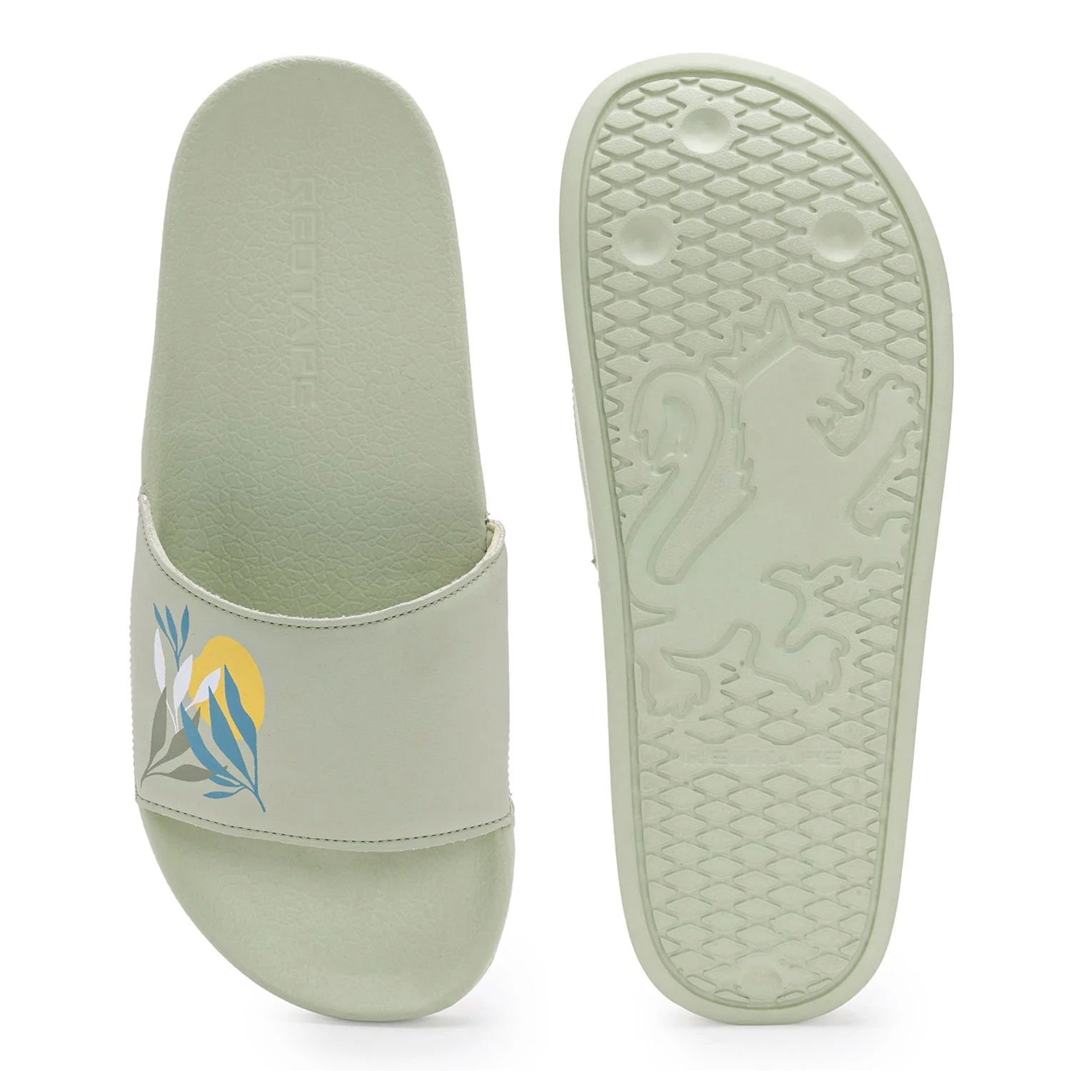 Womens Sliders in Mint Green | Casual Pool Sliders - Image 5