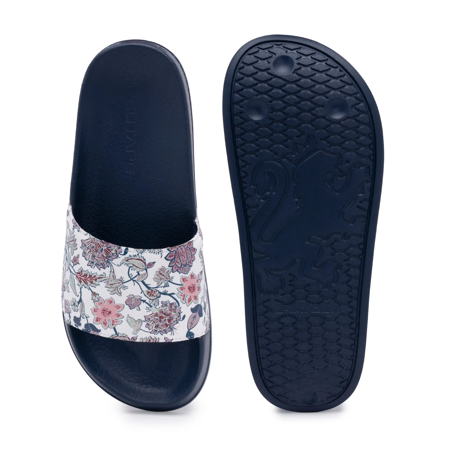 Womens Sliders in Navy | Casual Pool Sliders - Image 5