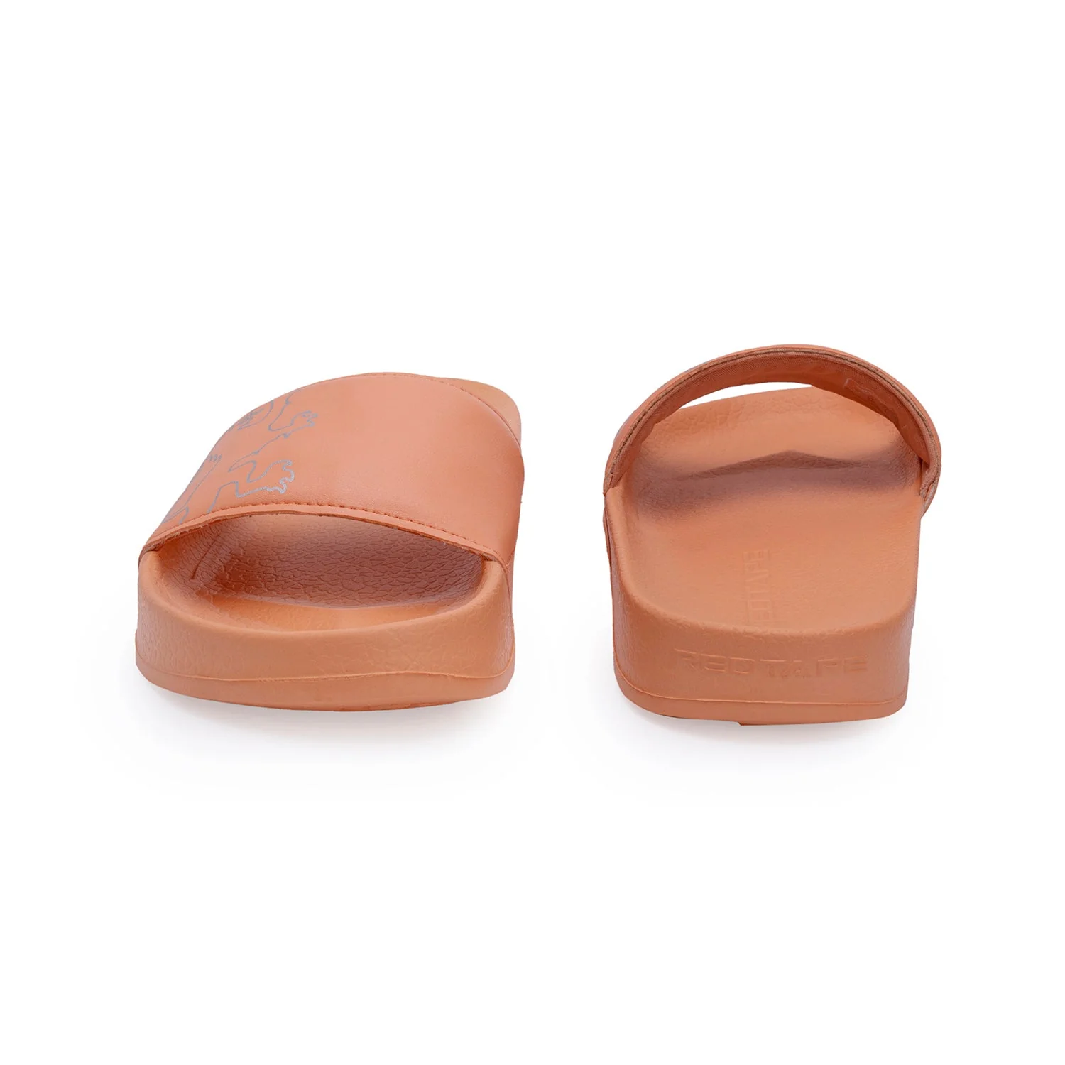 Women's Sliders in Orange | Casual Pool Sliders - Image 4