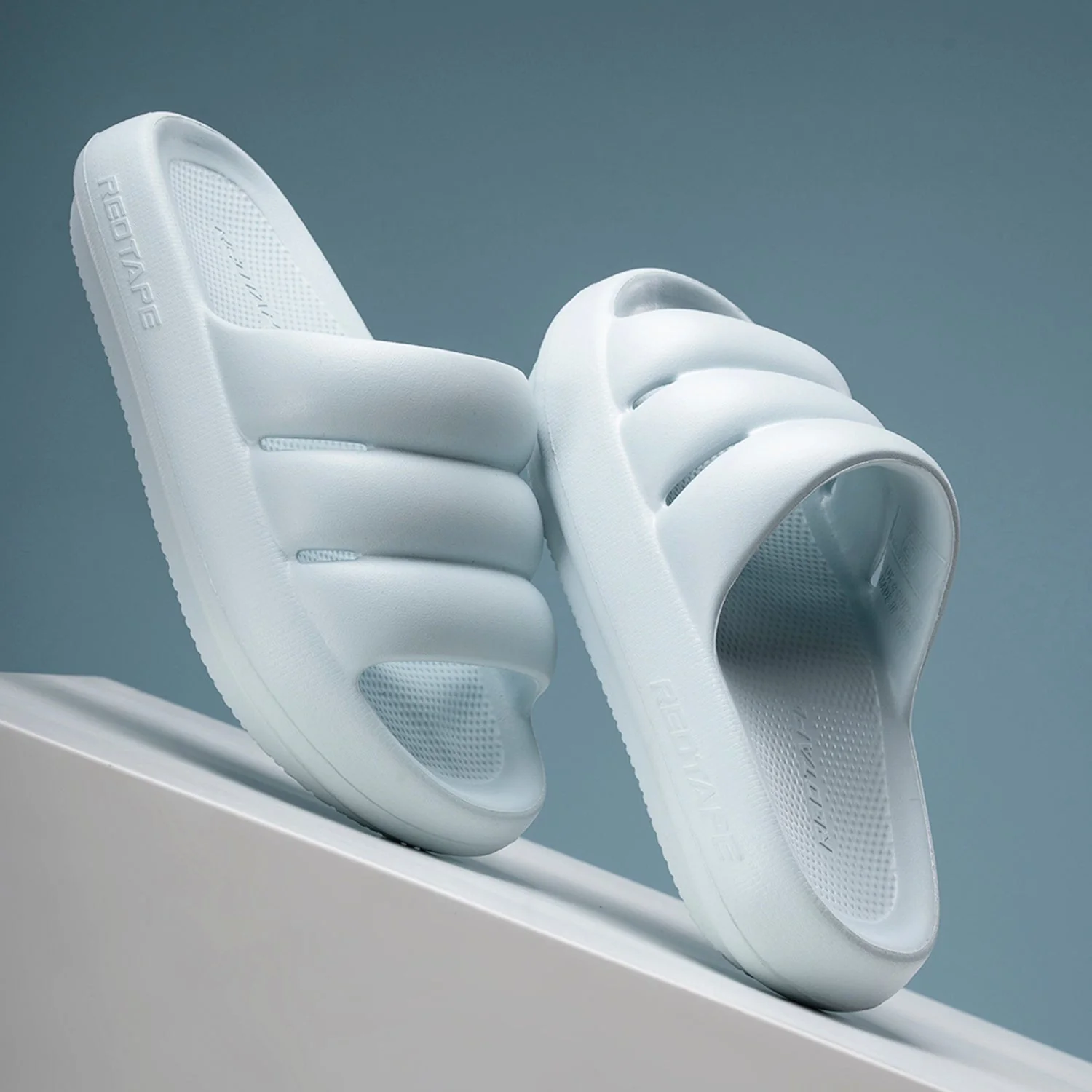 Womens Sliders in Powder Blue | Casual Pool Sliders - Image 6