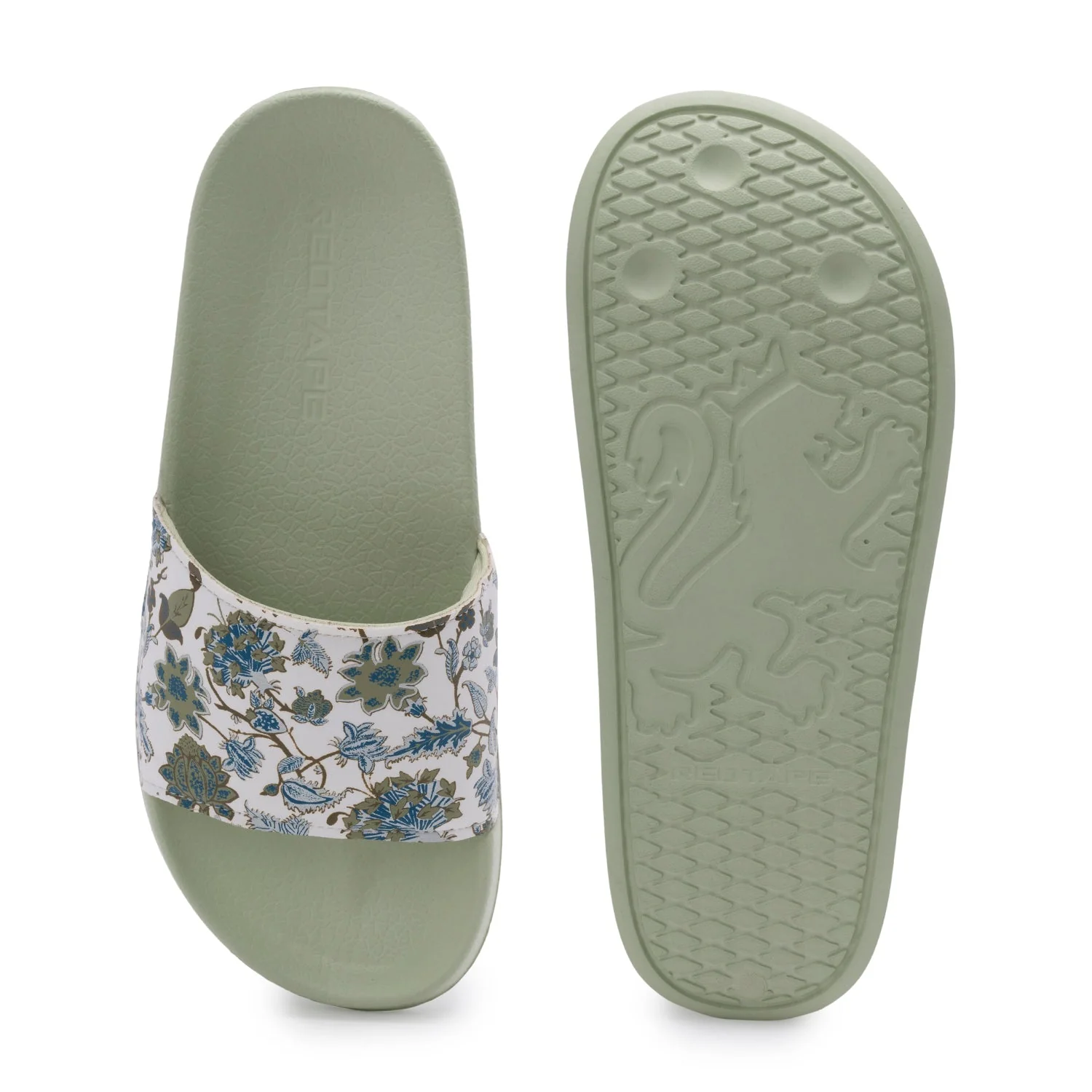 Womens Sliders in Sage Green | Casual Pool Sliders - Image 5
