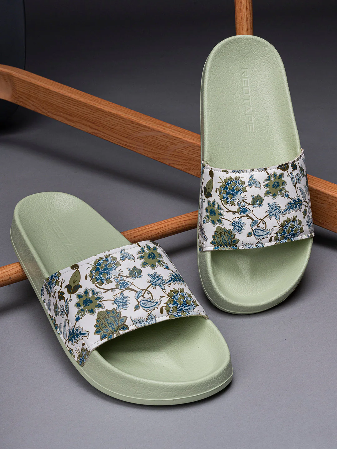 Womens Sliders in Sage Green | Casual Pool Sliders - Image 6