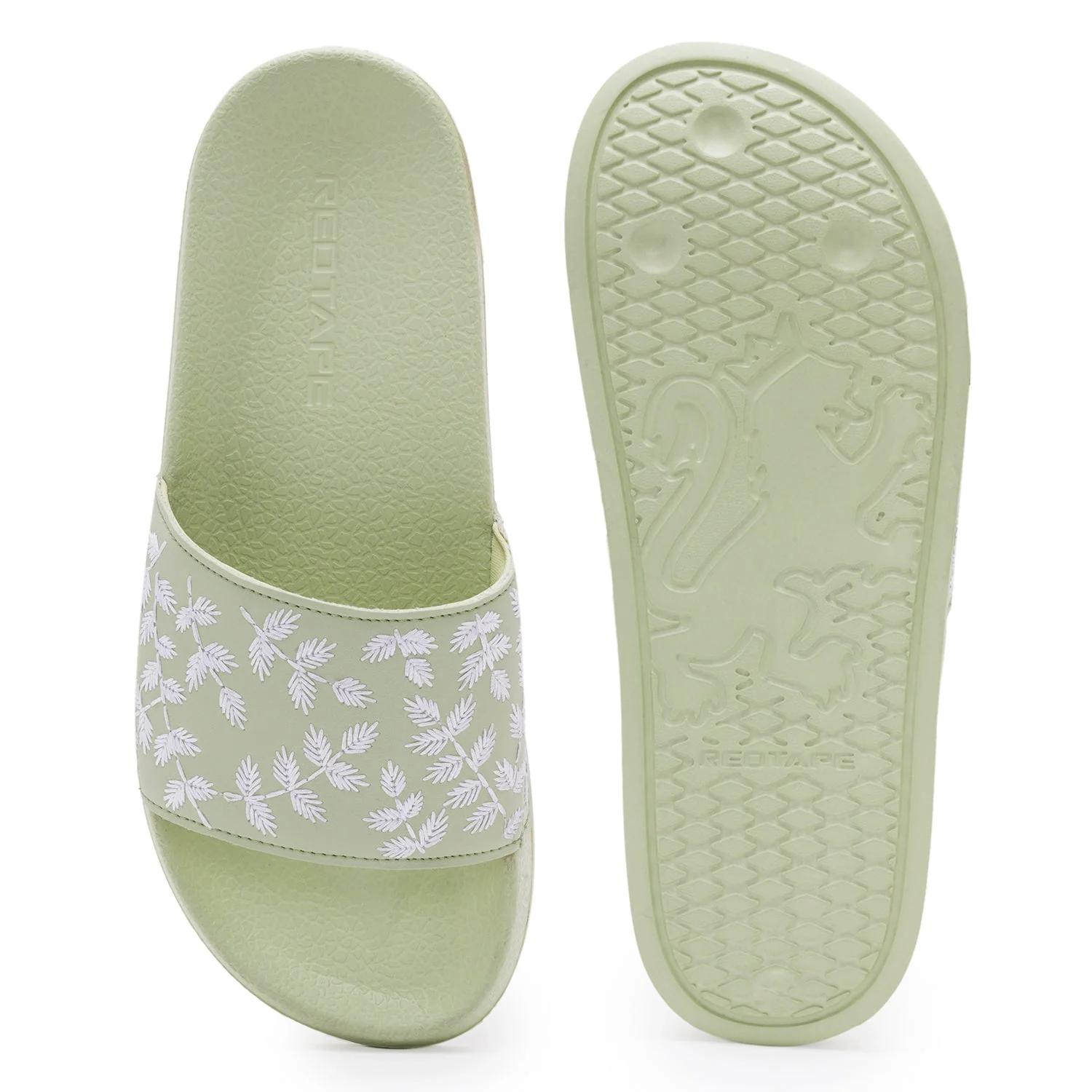 Womens Sliders in Sage Green | Casual Pool Sliders - Image 5