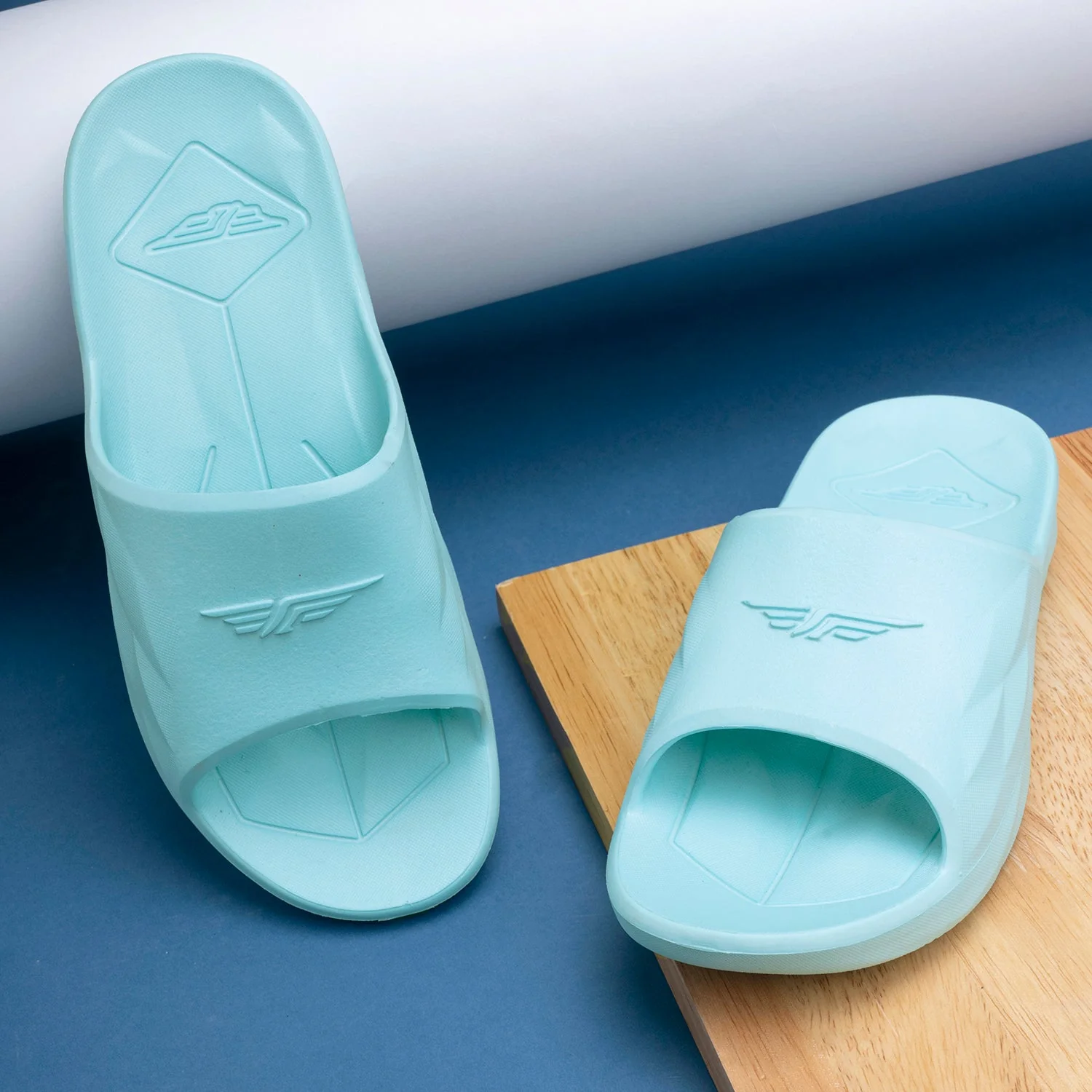 Womens Sliders in Sky Blue | Casual Pool Sliders - Image 6