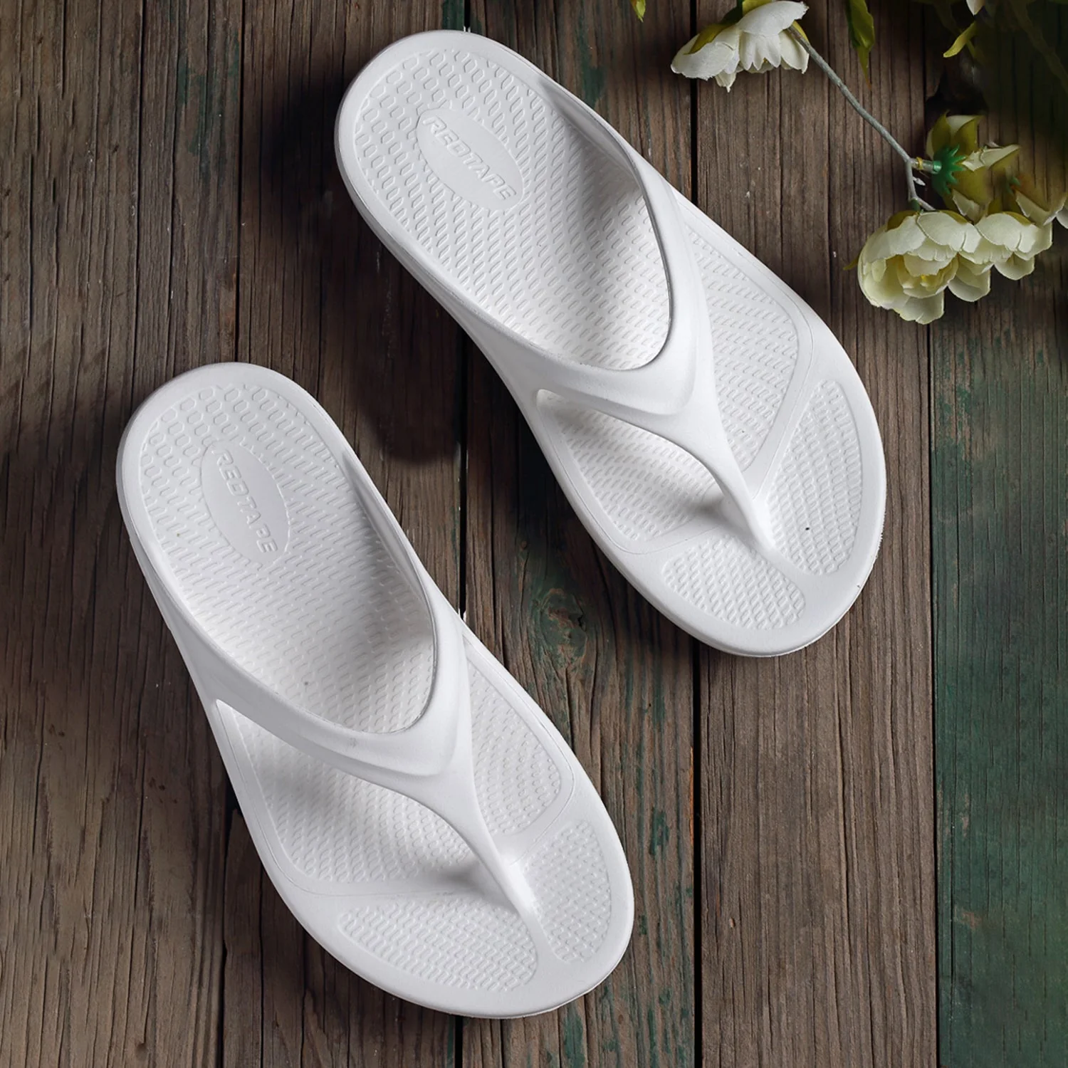 Womens Sliders in White | Casual Pool Sliders - Image 6