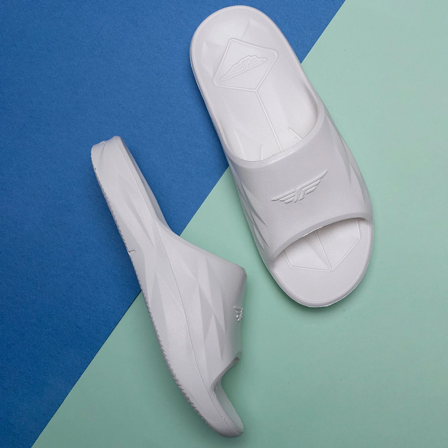 Womens Sliders in White | Casual Pool Sliders - Image 6