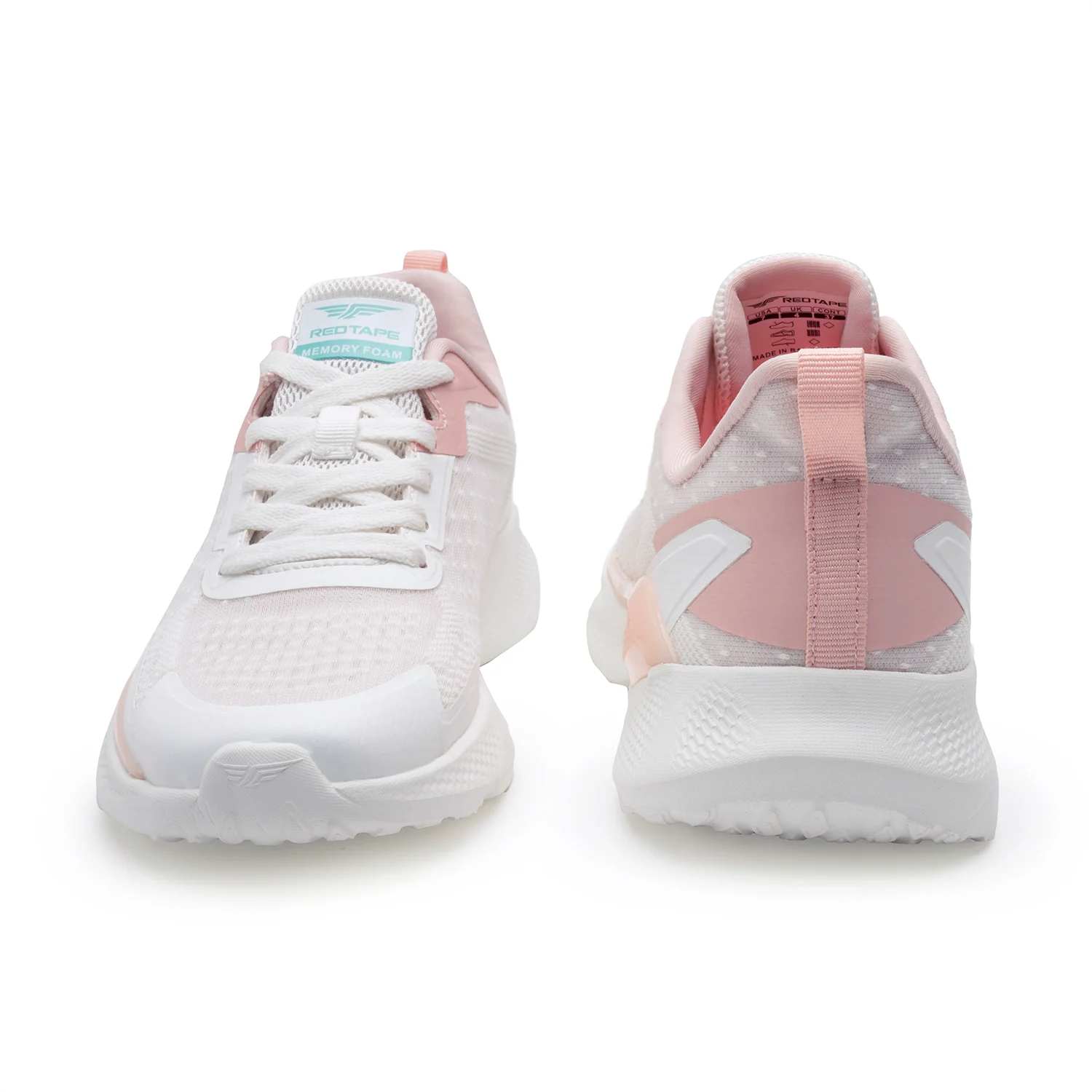 Women White & Pink Walking Shoes - Image 4