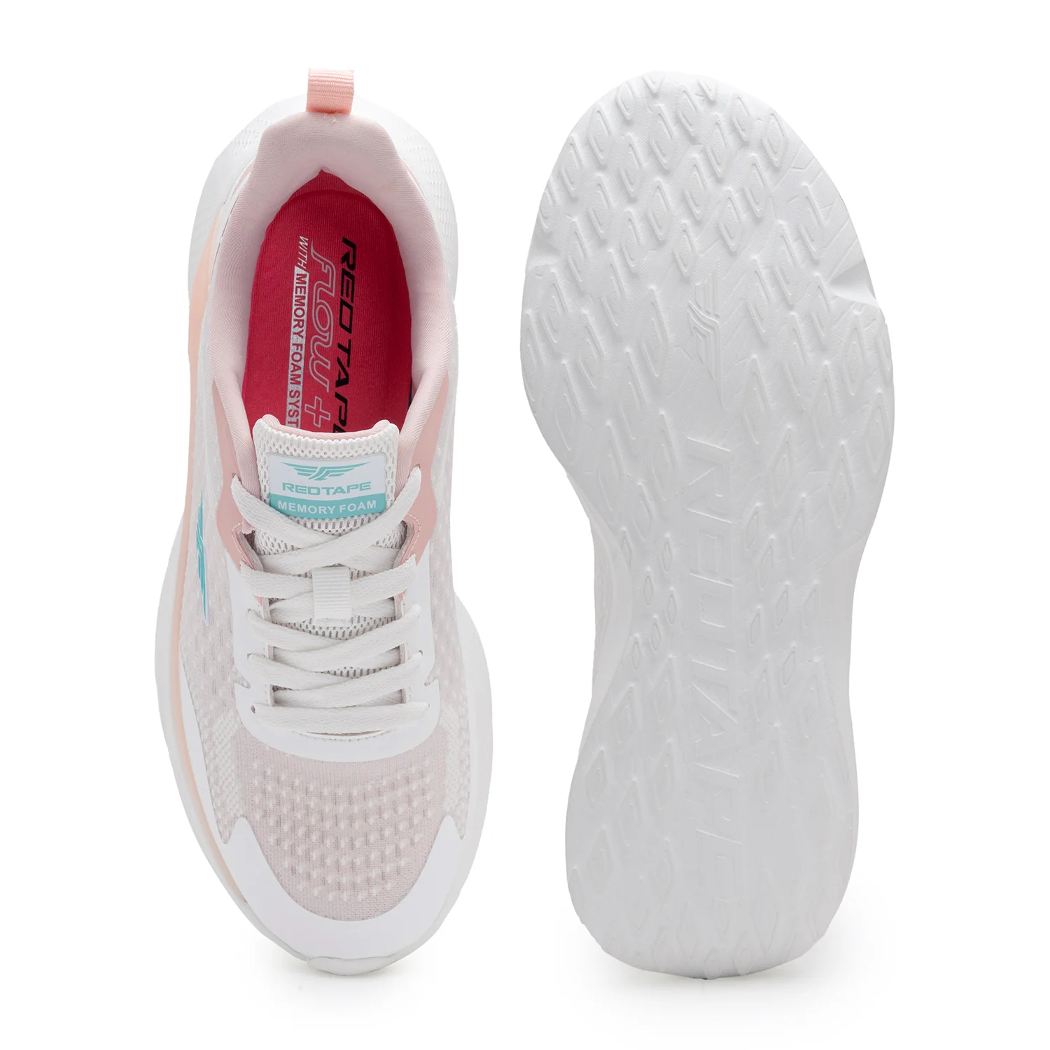 Women White & Pink Walking Shoes - Image 5