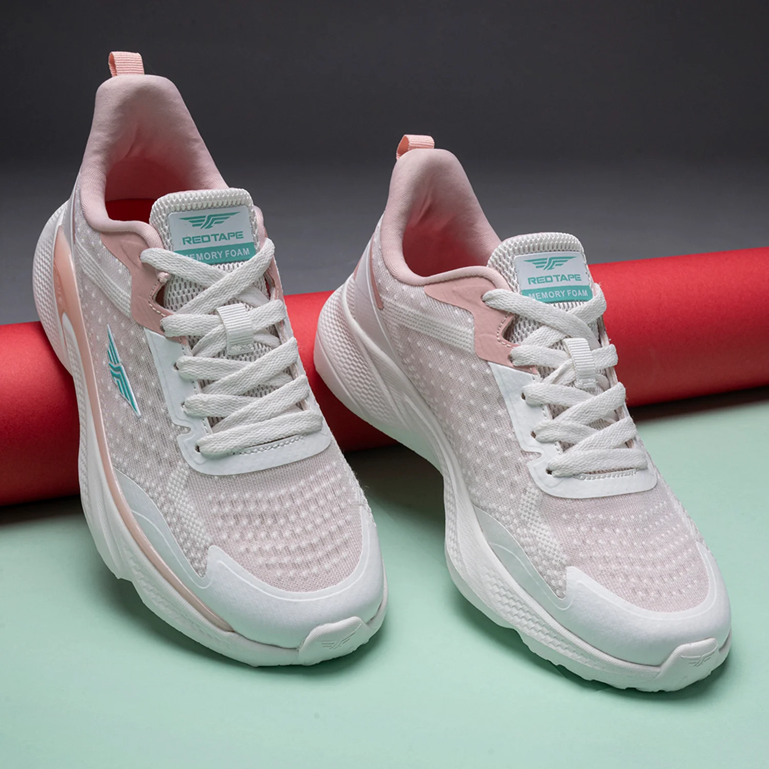 Women White & Pink Walking Shoes - Image 6