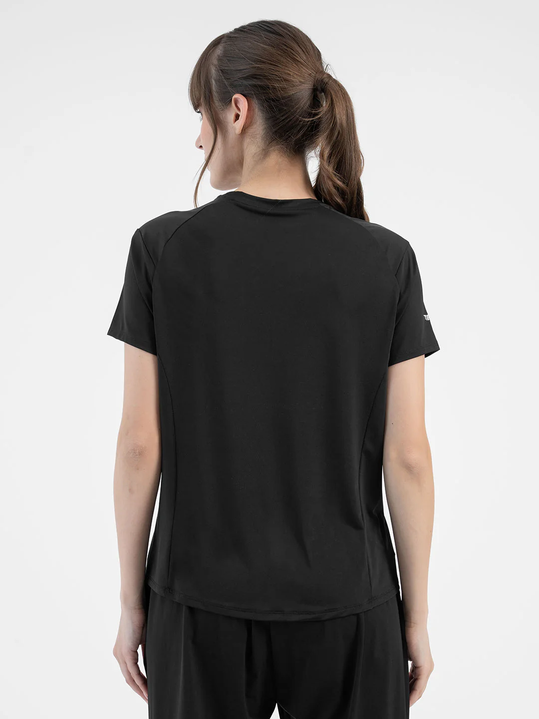 Black Activewear T-Shirt for Women - Image 4
