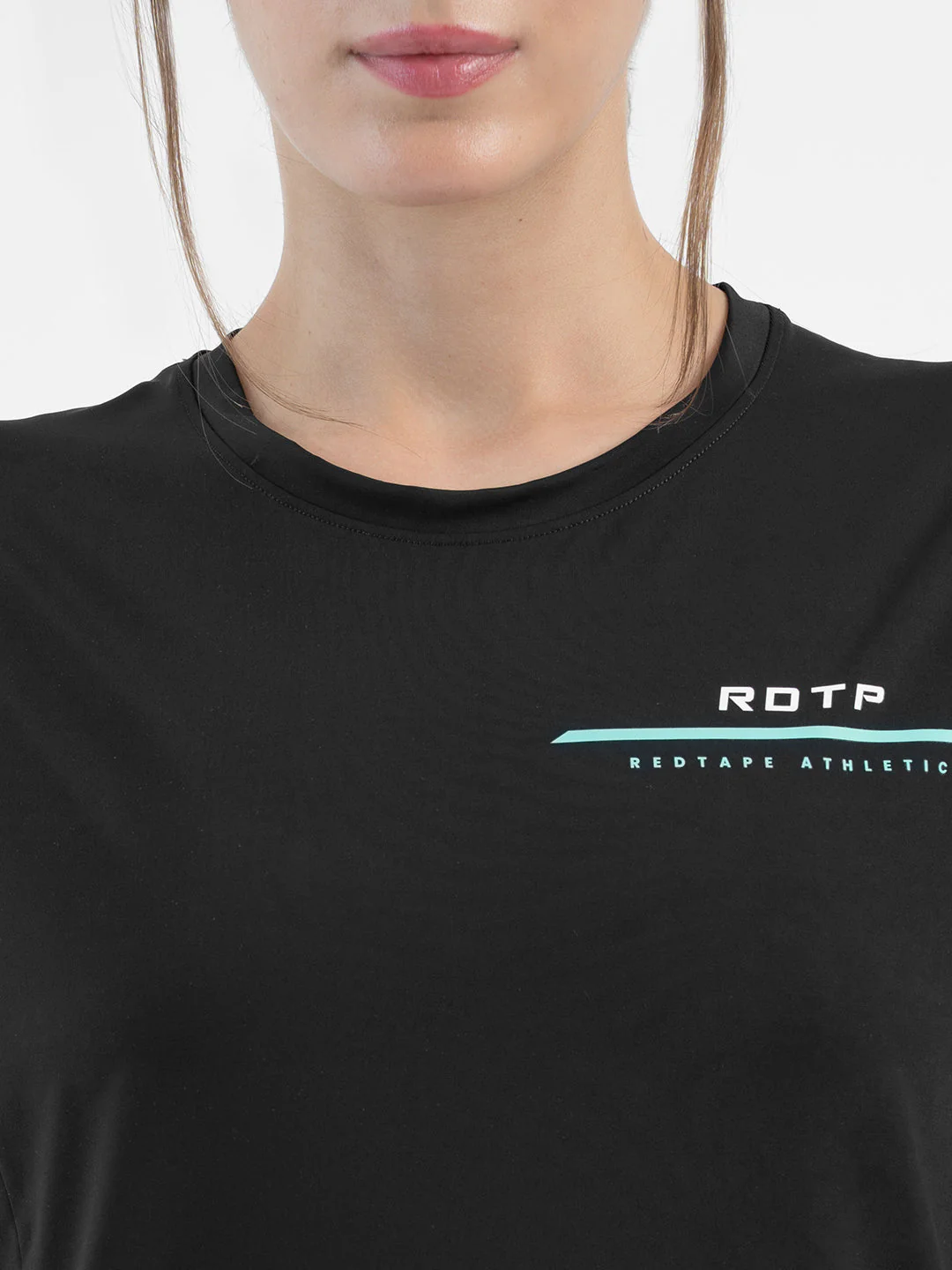 Black Activewear T-Shirt for Women - Image 5