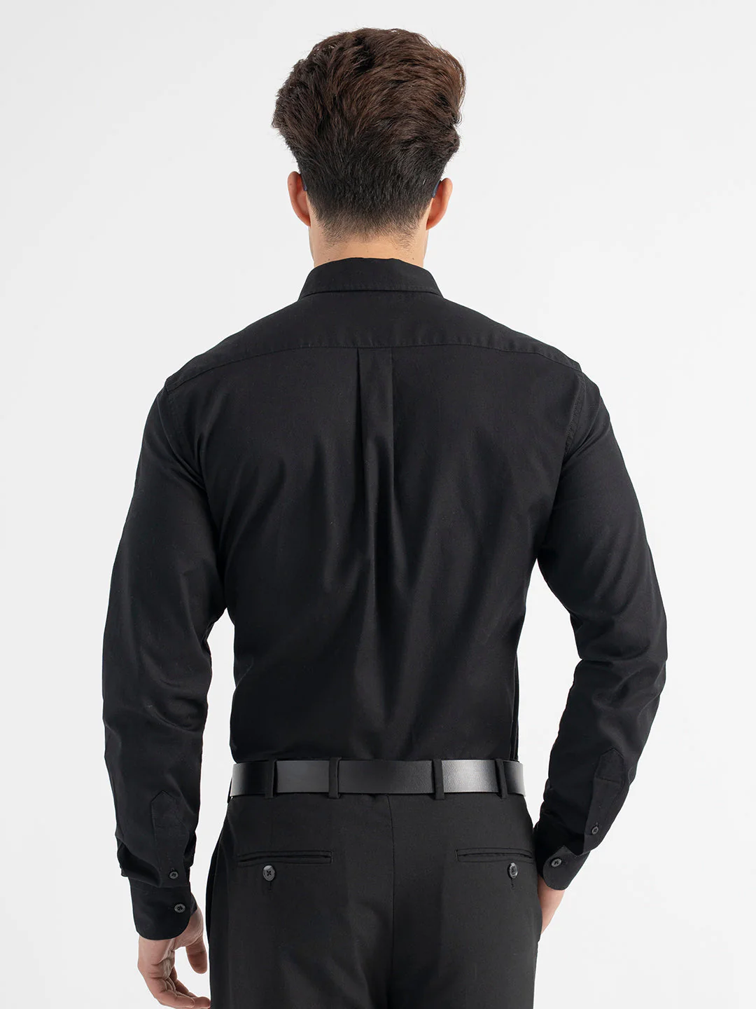 Black Shirt for Men | Formal Dobby Shirt - Image 3