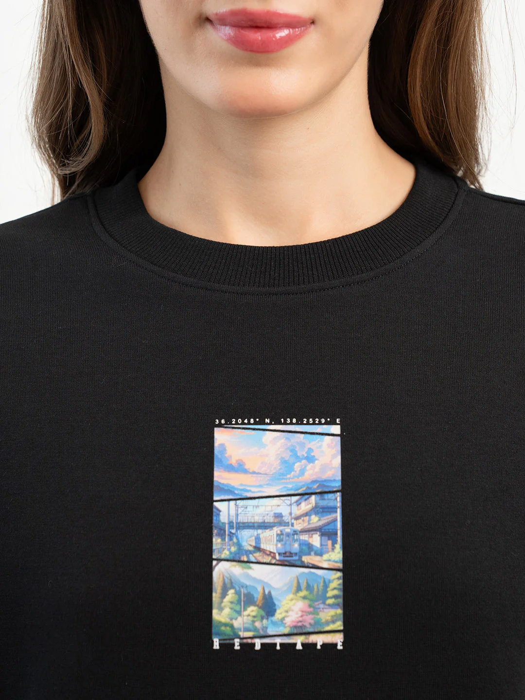 Black Sweatshirt for Women - Image 5