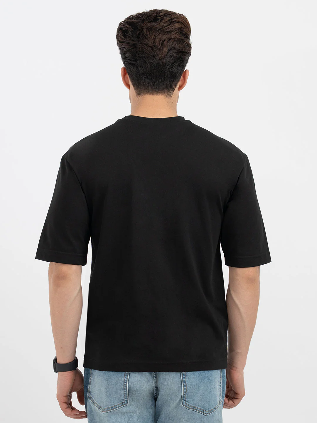 Red Tape Black T-Shirt for Men - Image 3
