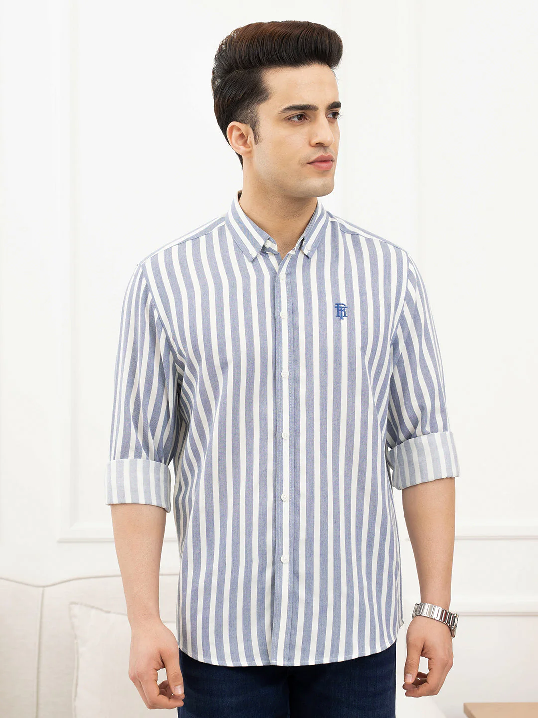 Denim Blue Shirt for Men - Image 2