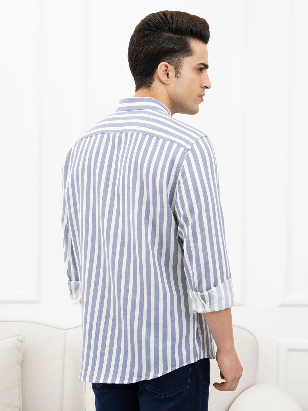 Denim Blue Shirt for Men - Image 4