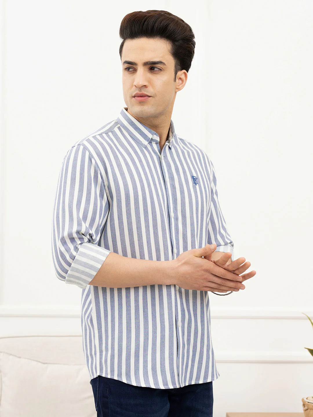 Denim Blue Shirt for Men - Image 6