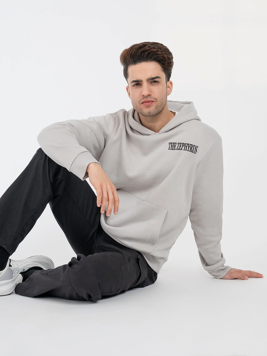 Ice Grey Graphic Hoodie for Men | Everyday Comfort - Image 5